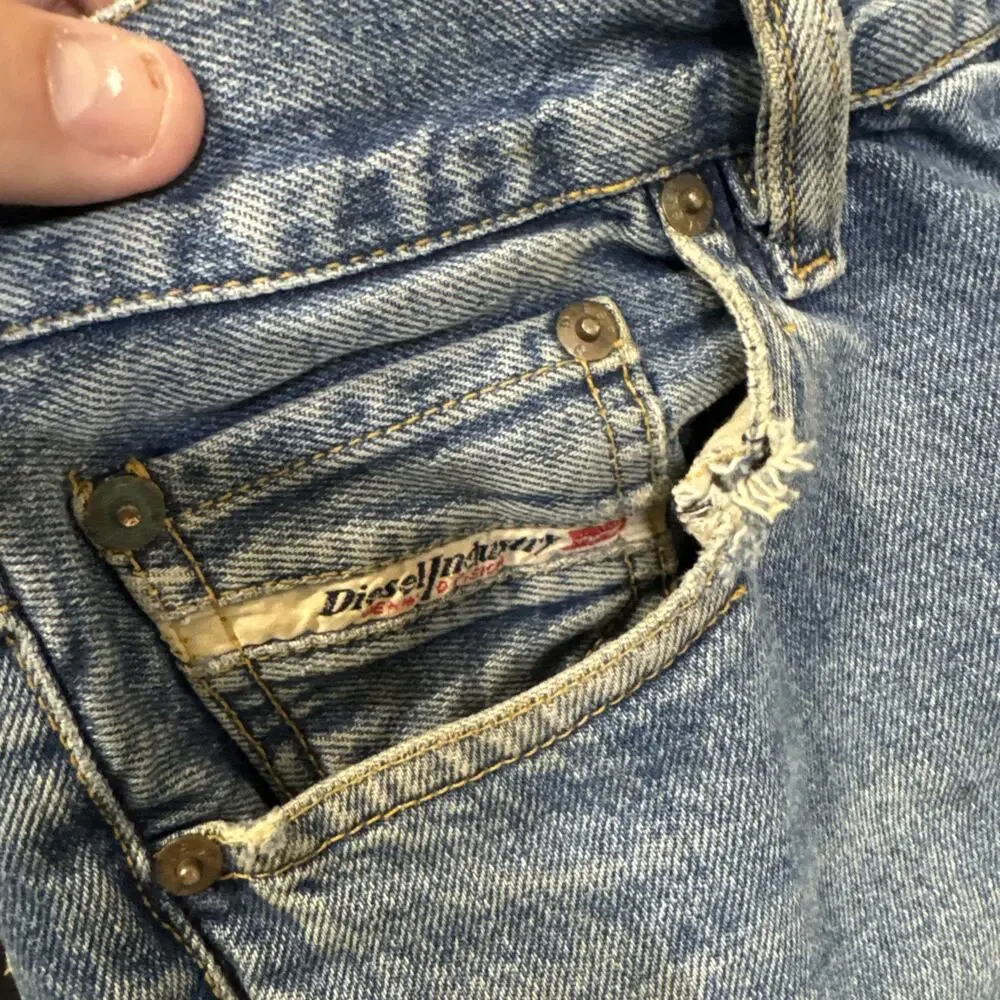 Diesel Straight Mens 31x34 Blue Jeans Wash Cowboy Western Nice Fade